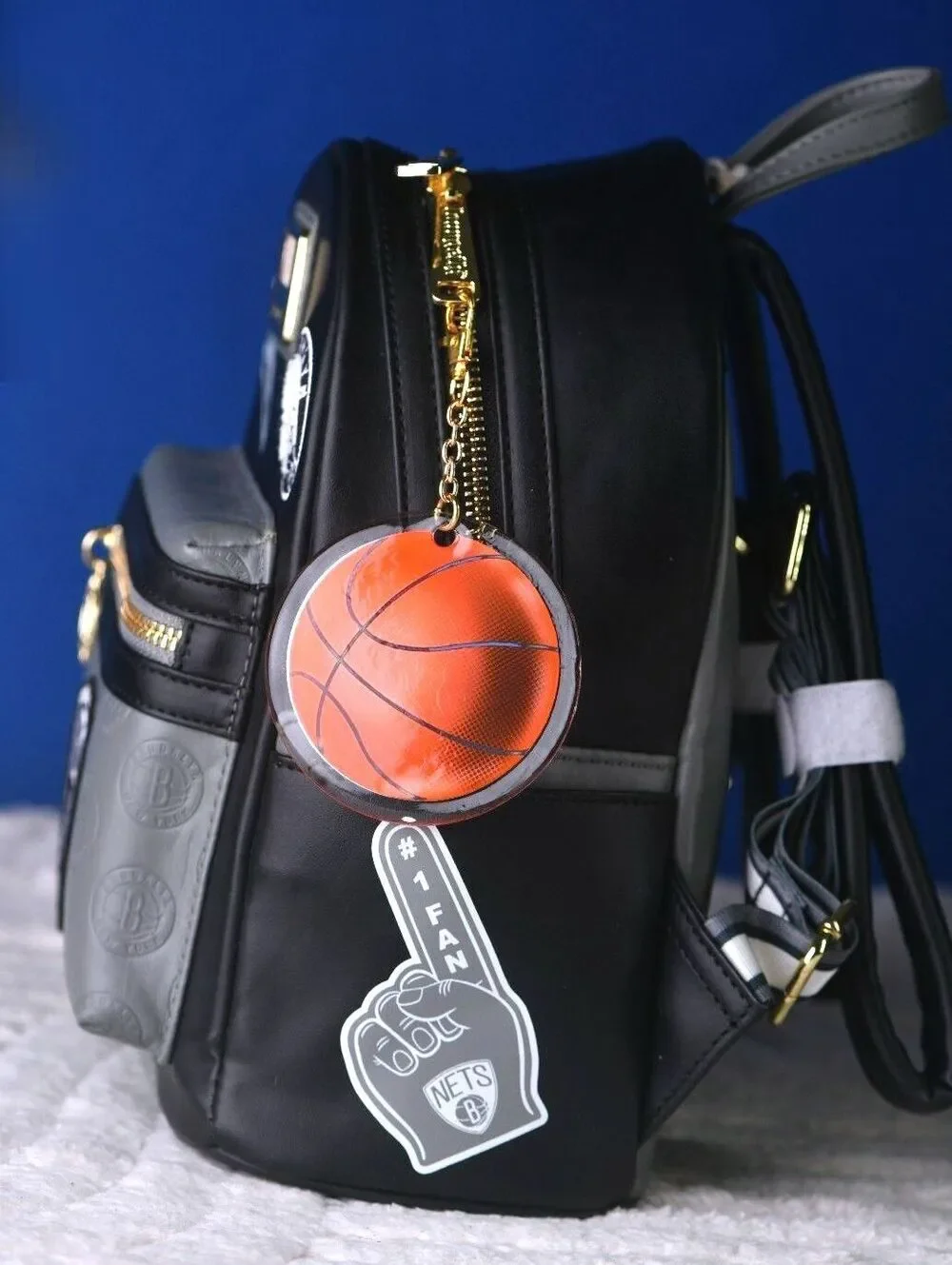 NBA Brooklyn Nets Patch Icons Mini Backpack & Wallet - NWT